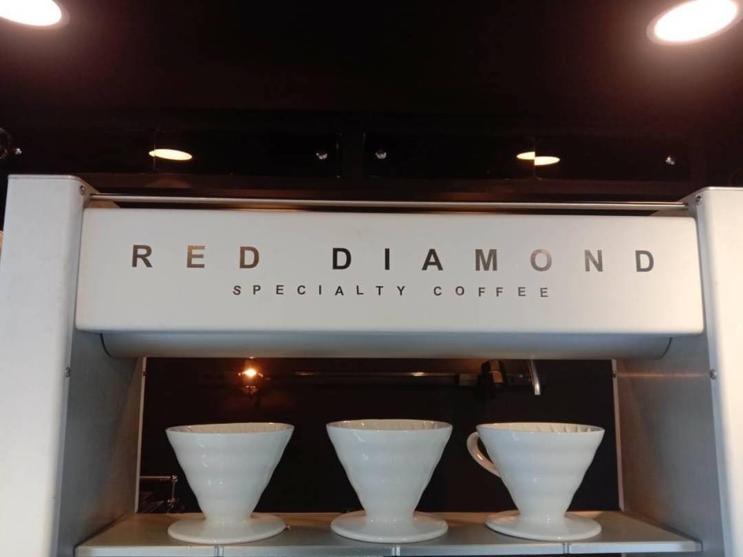 ป้ายสติกเกอร์ติดรถยนต์ RED DIAMOND SPECIALTY COFFEE