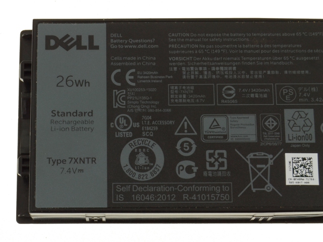 Battery Dell Latitude 12 7202 Tablet, 2-Cell, 26Wh, แบตเตอรี่ Dell Latitude แท็บเล็ต 7XNTR ของแท้รับประกันศูนย์ Dell Thailand On-site Service
