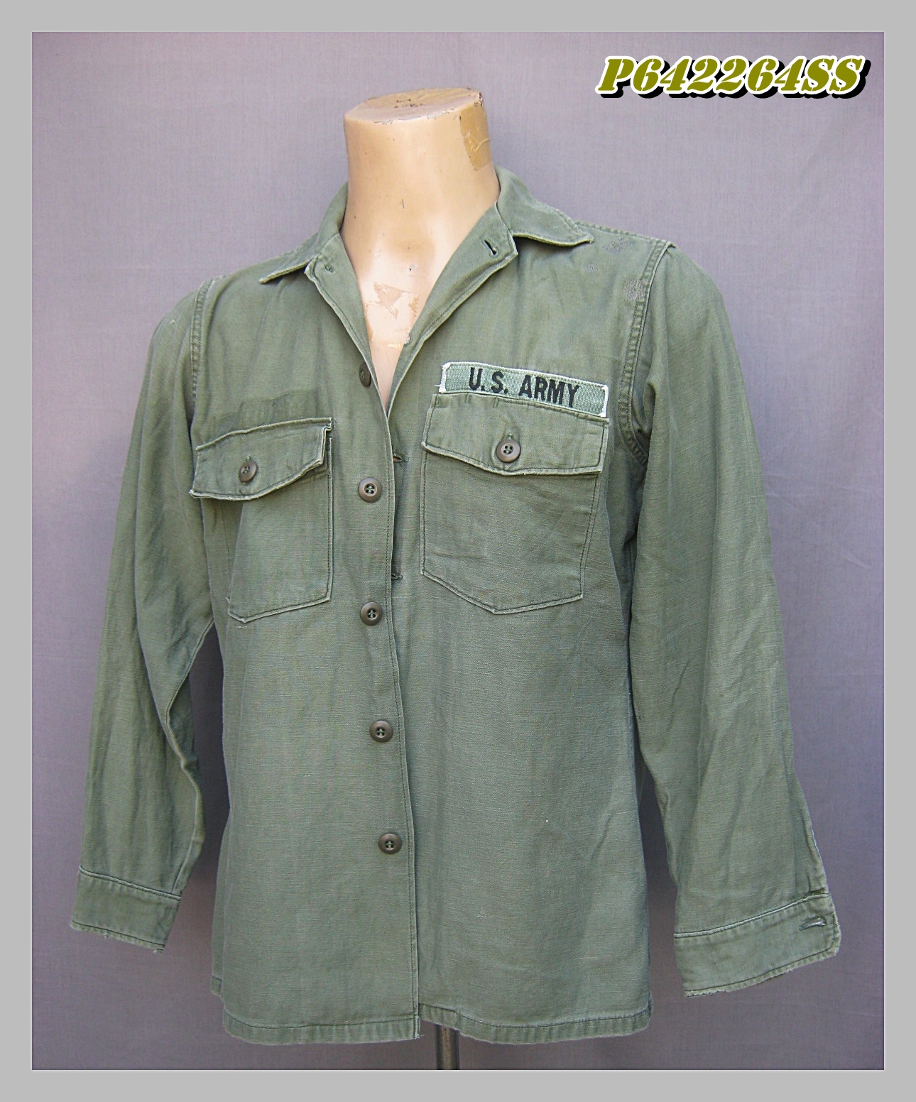 ขายแล้ว เสื้อทหารสหรัฐ รุ่น P64 ผลิตปี 1970 Small short