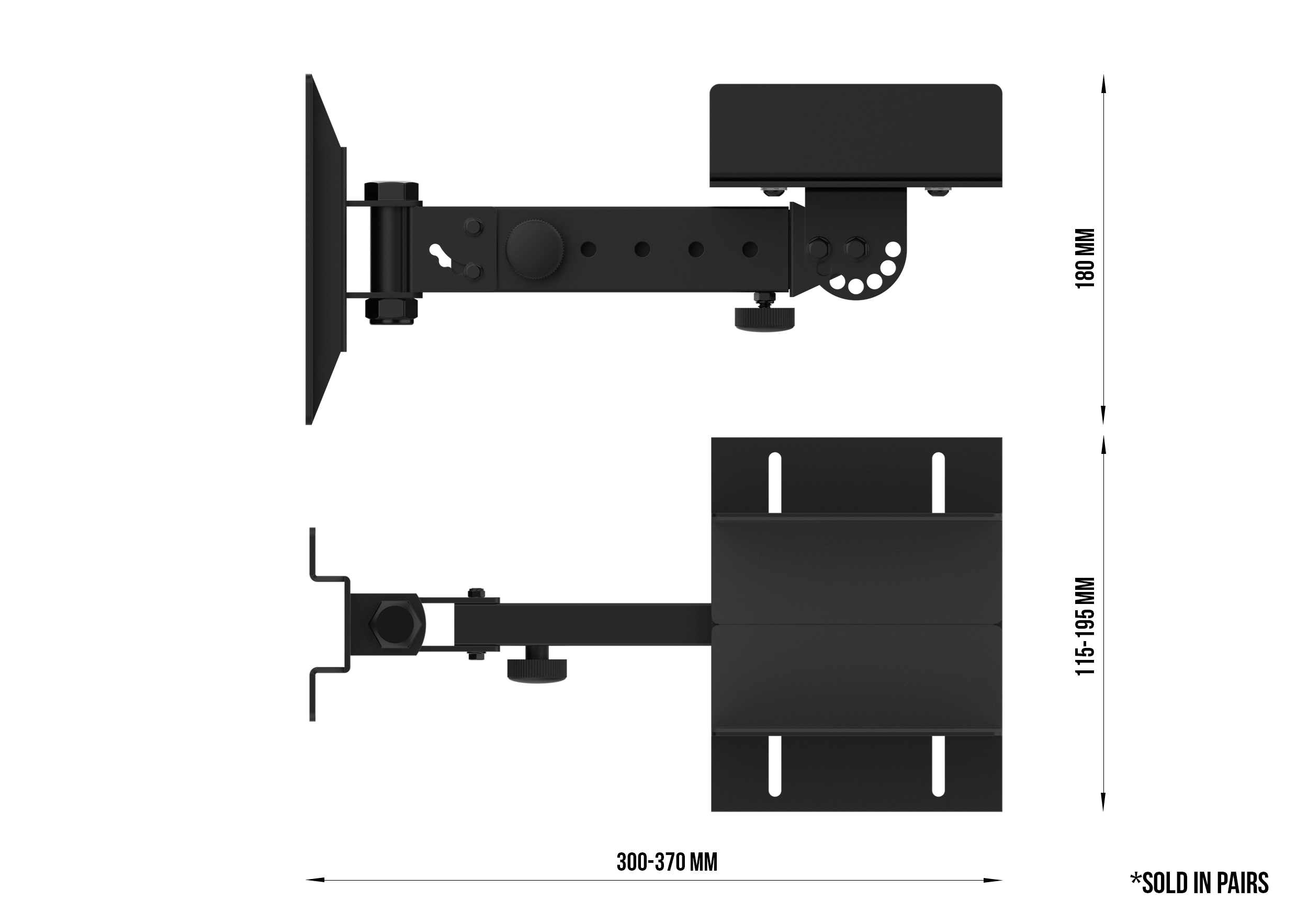 Sportarc Neo-1S ขาแขวนลำโพง Surround, Bookshelf, Studio ติดผนัง ปรับองศาเสียงแม่นยำ ยกระดับมิกซ์ของคุณสู่ระดับโปร (*สำหรับลำโพงหน้ากว้าง 11.5-19.5 cm)