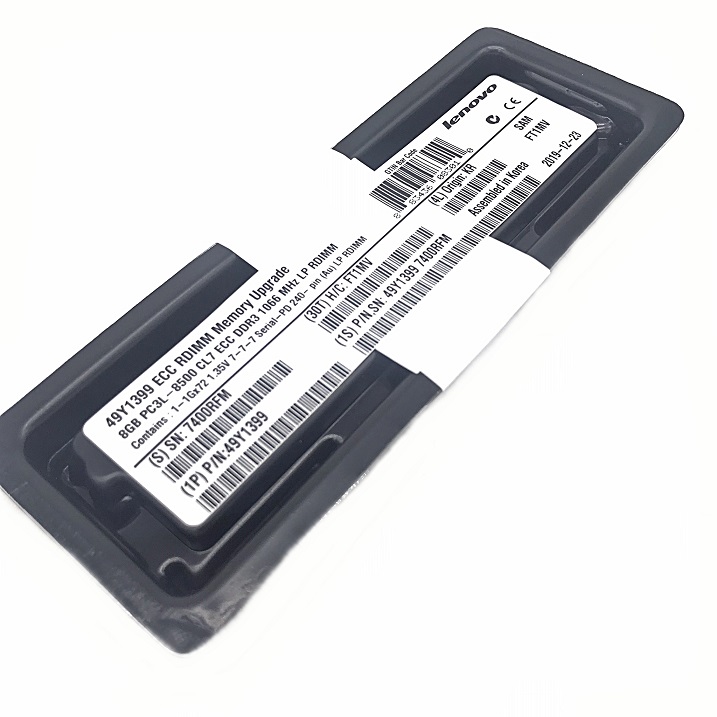 NEW, IBM 49Y1399, 49Y1417, 47J0136, M393B1K73CHD-YF8 [TorCompTH Thailand - ขาย จำหน่าย ราคา] IBM 8GB 4Rx8 1.35V PC3L-8500 CL7 ECC DDR3 1066MHz LP RDIMM