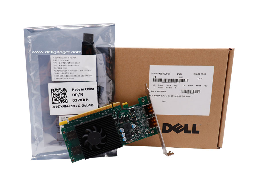 การ์ตจอ Dell Nvidia GT 730 2GB, Full Height แท้ ราคาพิเศษ การ์ดจอ Dell Full Height แท้ ประกัน Dell Thailand 1 ปี
