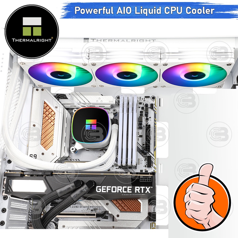 [CoolBlasterThai] Thermalright FROZEN HORIZON 360 WHITE ARGB AIO Liquid CPU Cooler (AM5/LGA1851 Ready) ประกัน 6 ปี