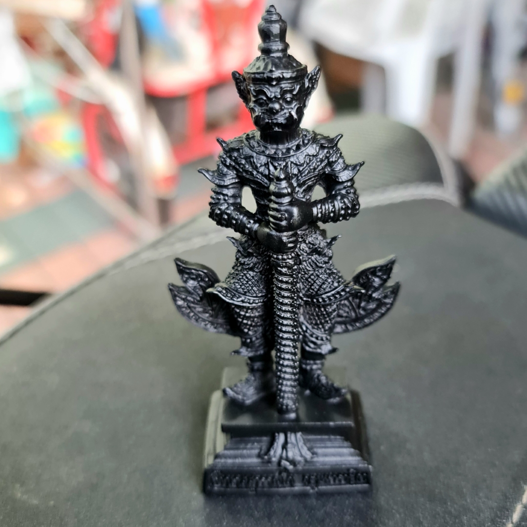 ท้าวเวสสุวรรณ ปี63 สูง4นิ้ว เนื้อชนวนรมดำ รุ่นลาภผลพูนทวี หลวงพ่ออิฏฐ์ วัดจุฬามณี จ.สมุทรสงคราม