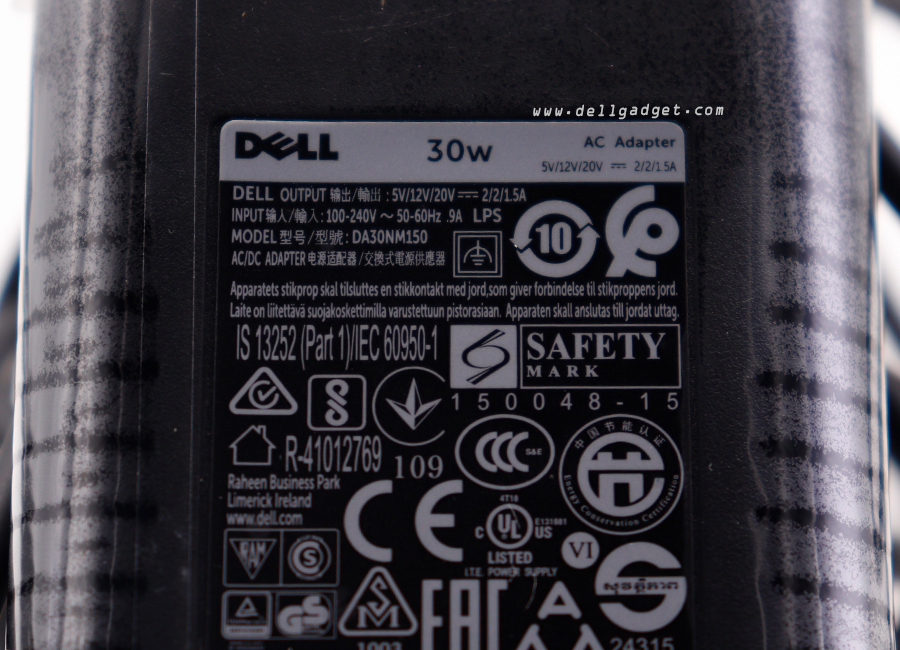 Adapter Dell latitude 5175 7275 แท้ 30W Type C สายชาร์จ Dell 5175 สายชาร์จ Dell 7275 สายชาร์จ Dell แท้ ประกันศูนย์ Dell Thailand ราคาไม่แพง