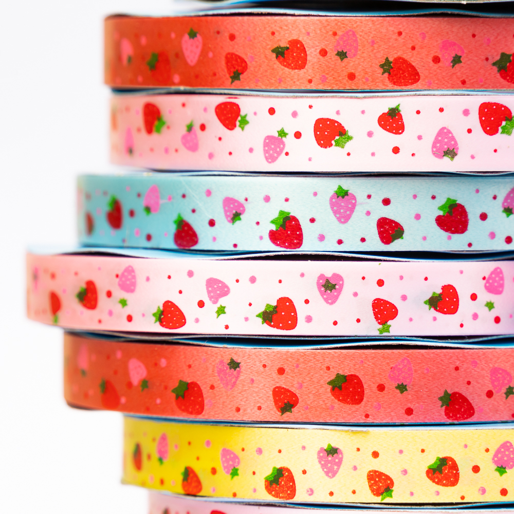 ริบบิ้น พับเหรียญ เนื้อมันเงา No.2 กว้าง 1.2 ซม. ยาว 36 m. ตราใบโพธิ์ / 45 m. ตราระฆัง