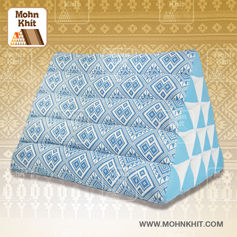 หมอนสามเหลี่ยม15ช่องเดี่ยวงานดีไซด์ 55cmx38cmx40cm// Thai Tri-angle Cotton kapok 100%Traditional Floor Cushions .