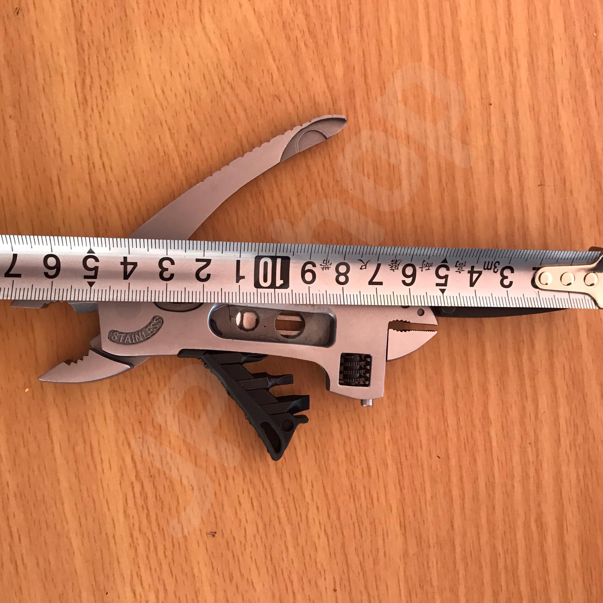 Multitool Pliers คีมอนกประสงค์ (คีมหนีบ ปากประแจเลื่อน พร้อมไขควง 3 หัว มีดพับอเนกประสงค์ พร้อมส่ง #158178