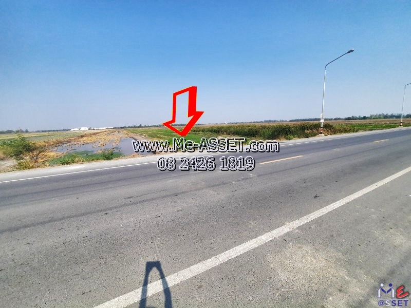 ขายที่ดินติดถนนคอนกรีต ย่าน คลองสิบ บึงทองหลาง ลำลูกกา ปทุมธานี : ใกล้วัดนาป่่าพง : 24-3-41 ไร่