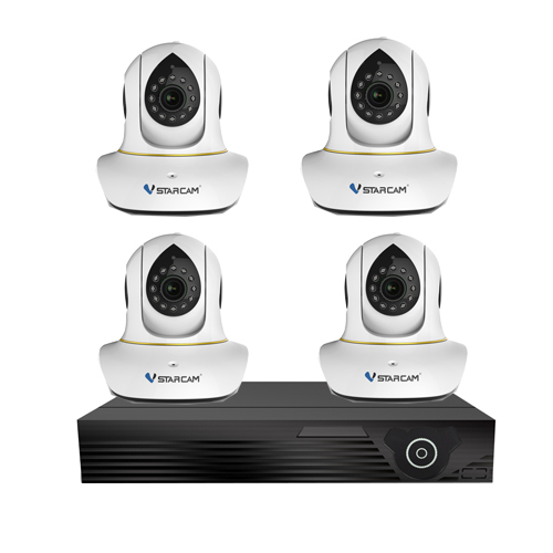 SET Vstarcam กล้อง 2ล้าน 4ตัวภายใน + NVR + Harddisk 1TB บันทึกได้ 30วัน