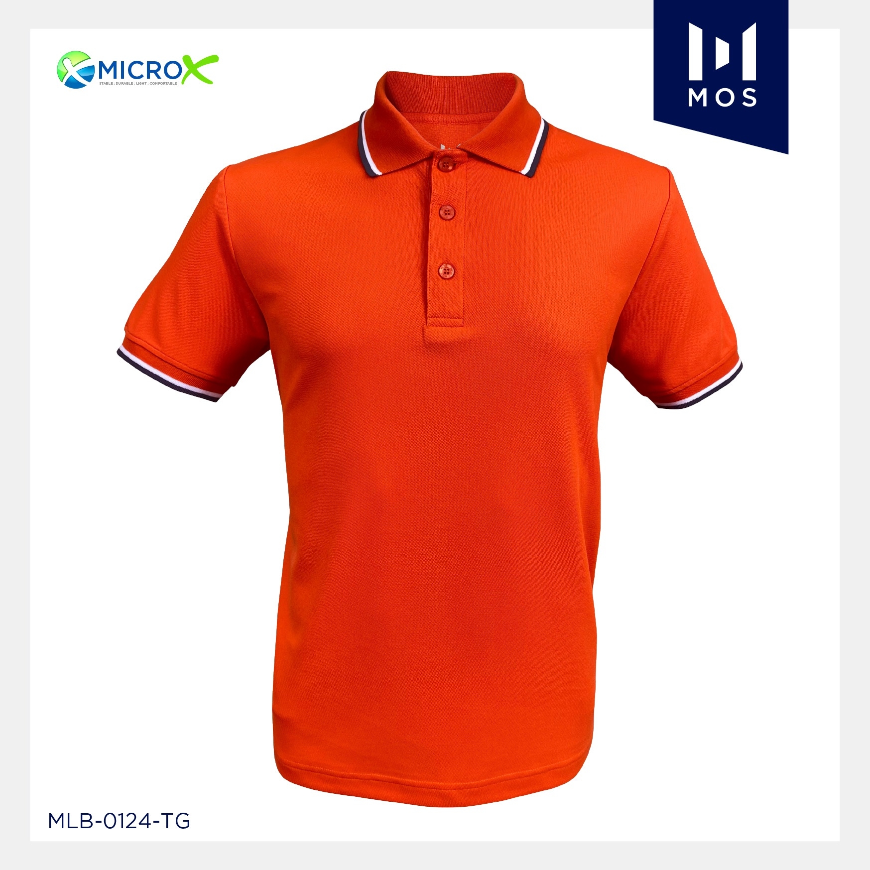 MOS POLO MicroX เสื้อโปโล เสื้อคอปก ยูนิฟอร์มพรีเมี่ยม ส้ม