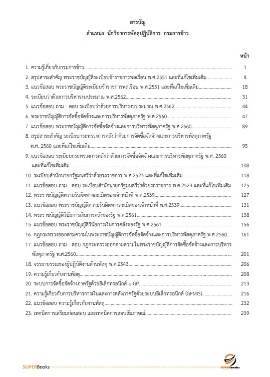 แนวข้อสอบ นักวิชาการพัสดุปฏิบัติการ กรมการข้าว