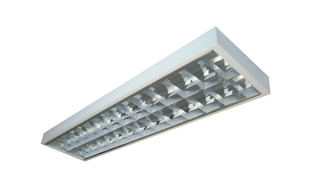โคมตะแกรงติดลอย 1x36W ขนาด กว้าง 305 x ยาว 1225 x สูง 80 mm.
