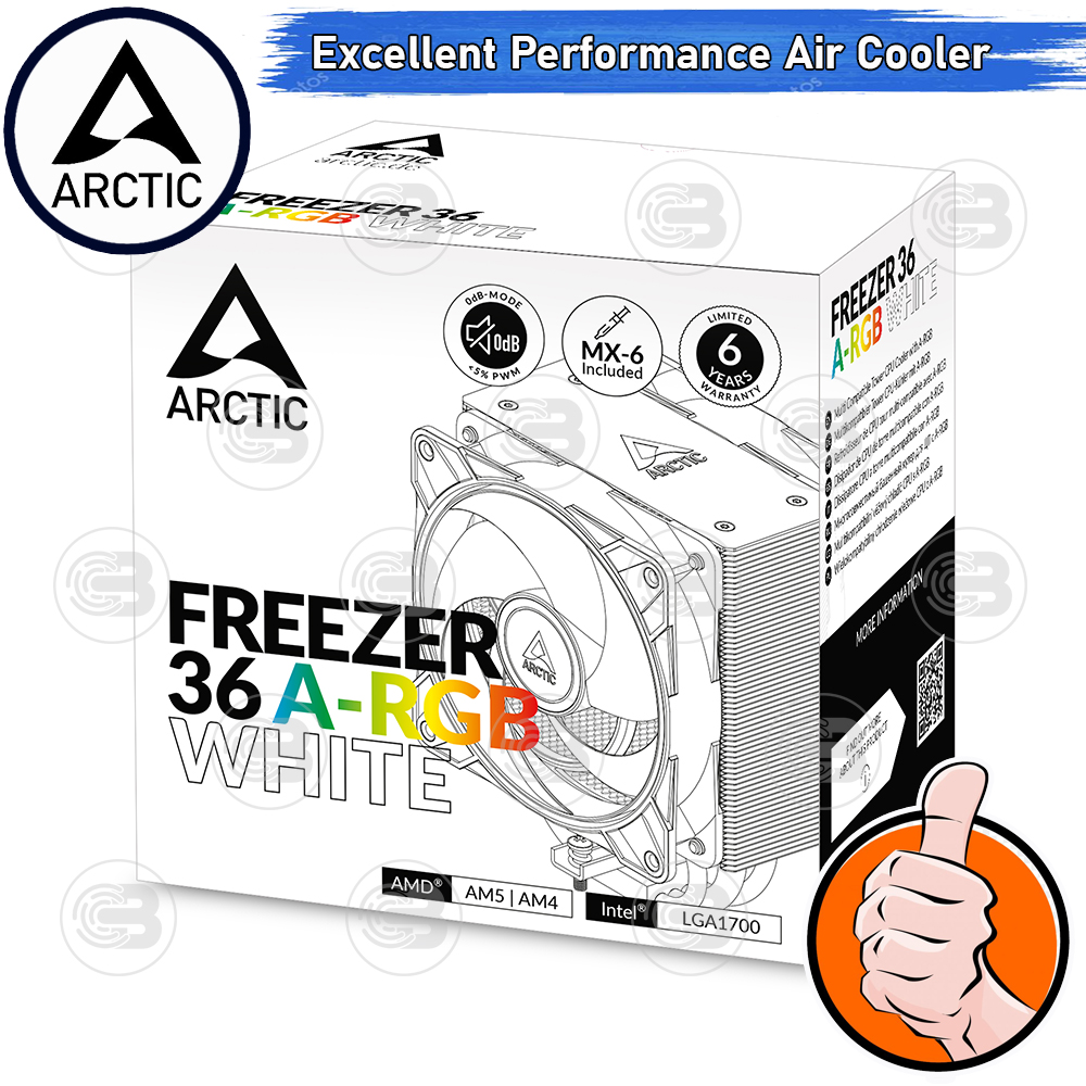 [CoolBlasterThai] Arctic Freezer 36 A-RGB White CPU Air Cooler (LGA1851/1700/AM5/AM4)