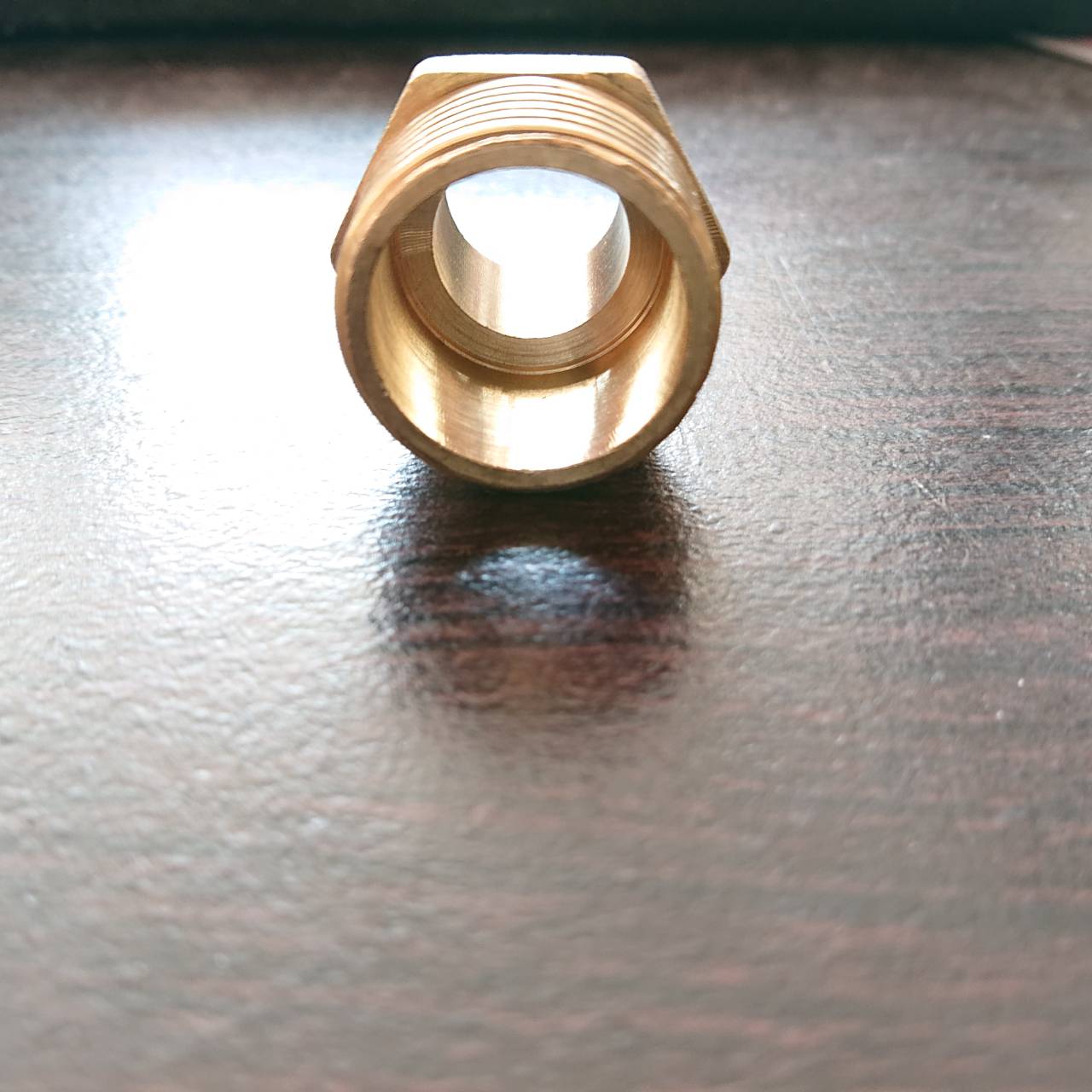 ทองเหลือง ข้อต่อตรง6หุนลด4หุน เกลียวนอก นิปเปิ้ล #060425