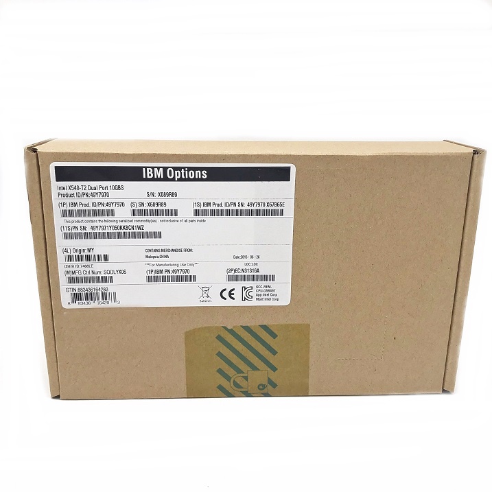 NEW, IBM 49Y7970 49Y7972 [TorCompTH Thailand ขาย จำหน่าย ราคา] Intel X540-T2 dual-port 10GbE BaseT Adapter for x3250 x3550 x3650 M4/M5