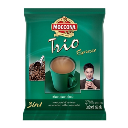 กาแฟ มอคโคน่า Trio 3in1 เอสเปรสโซ่ 18 กรัม (แพ็ค27ซอง)