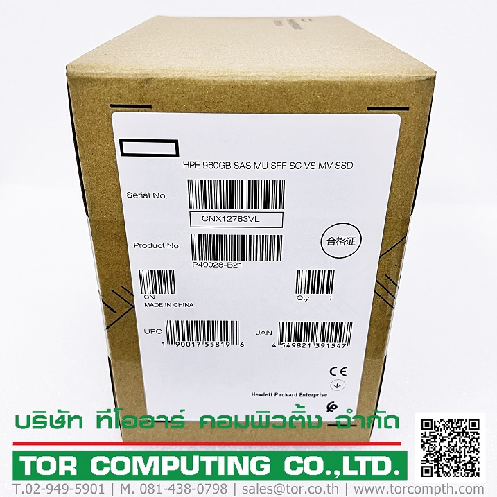 HP P49028-B21, P49732-001 [TorCompTH Thailand ขาย จำหน่าย ราคา] HP 960GB SAS 12G Read Intensive SFF SC Multi Vendor SSD for G8-G10