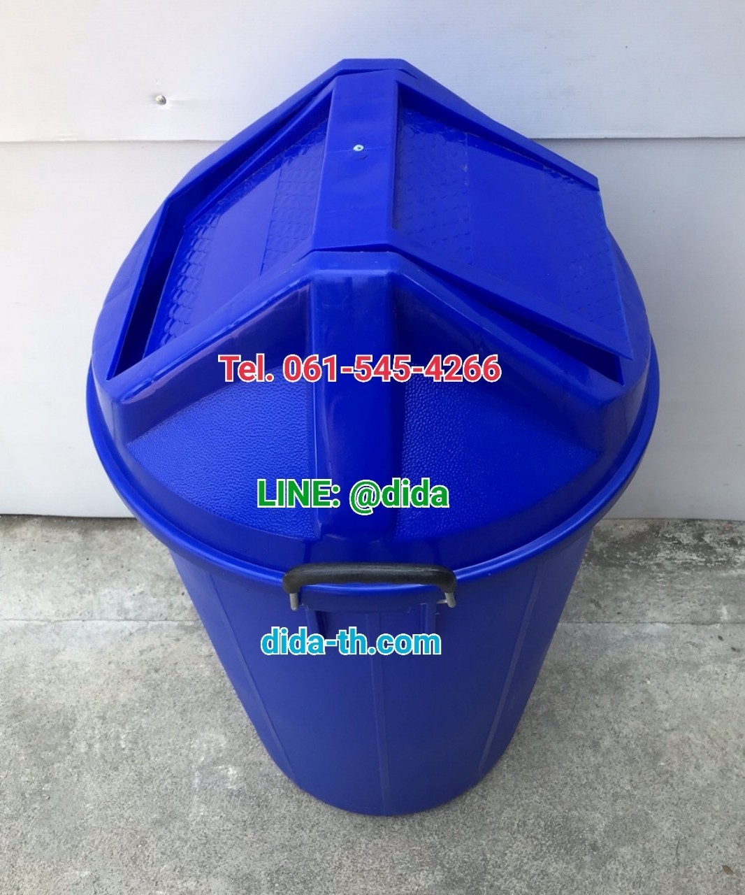 ถังขยะแยกประเภท ถังขยะพลาสติก ทรงกลม ฝาแกว่ง 100 ลิตร