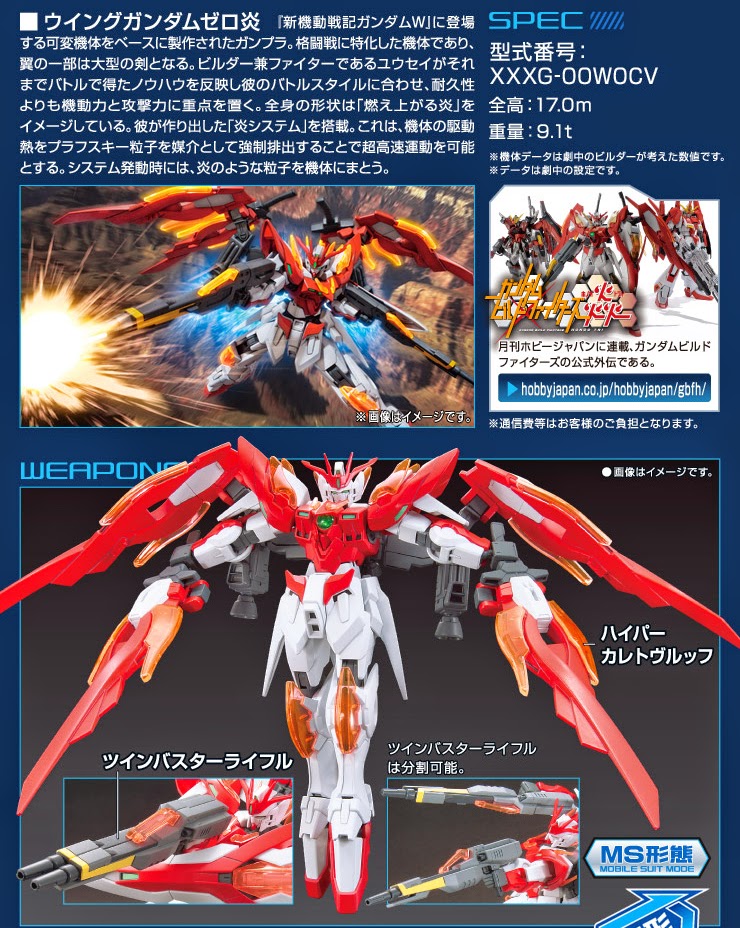 HGBF 1/144 Wing Gundam Zero Honoo