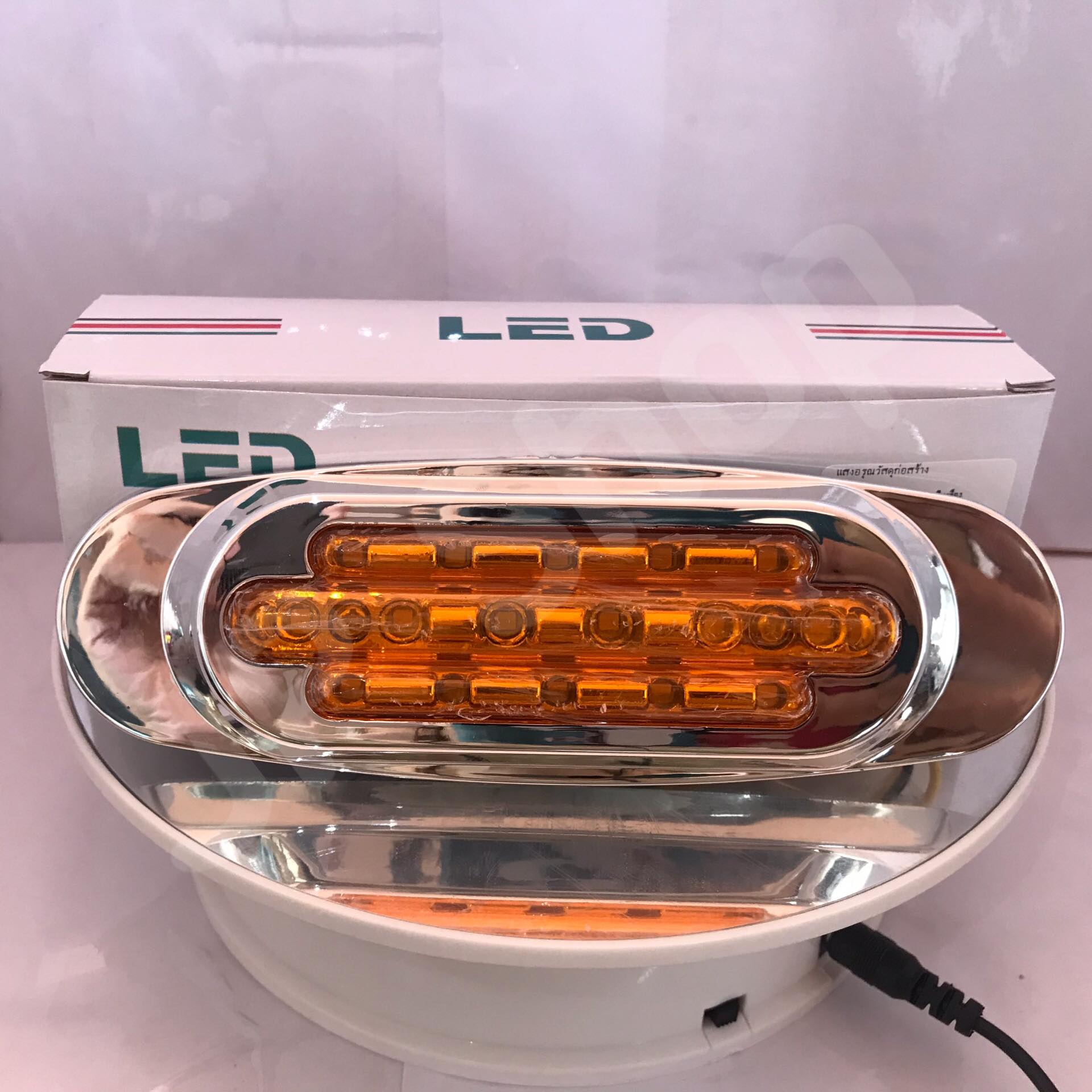 ไฟ 16 LED 12V-24V สีเหลือง #04100