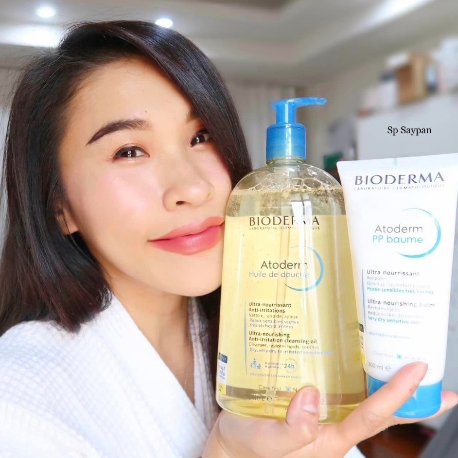 Bioderma Atoderm Huile de Douche Ultra-Nourishing Shower Oil ขนาด 1000 ml = 1 ลิตร ออยล์อาบน้ำ