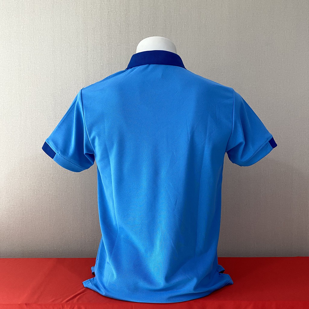 MP3 POLO เสื้อโปโล เสื้อคอกปก เสื้อยูนิฟอร์ม ฟ้าเข้มปกน้ำเงิน
