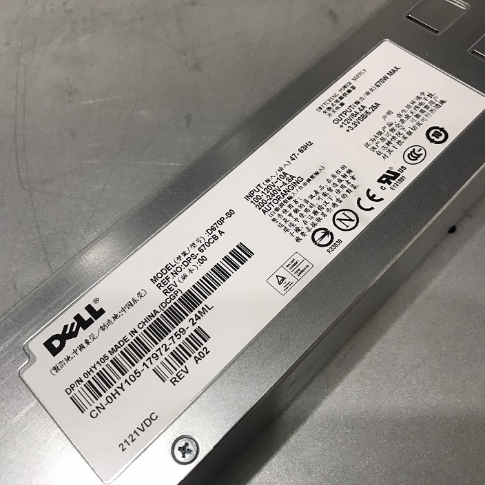 REF, Dell 0HY105 D670P-S0 [TorCompTH Thailand - ขาย จำหน่าย ราคา] Dell 670W Power Supply Model for Dell PowerEdge 1950