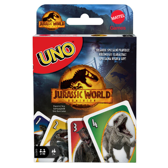 UNO Jurassic World Dominion Card Game (Mattel) การ์ดอูโน่จูราสสิคเวิลด์ ลิขสิทธิ์แท้ #GXD72
