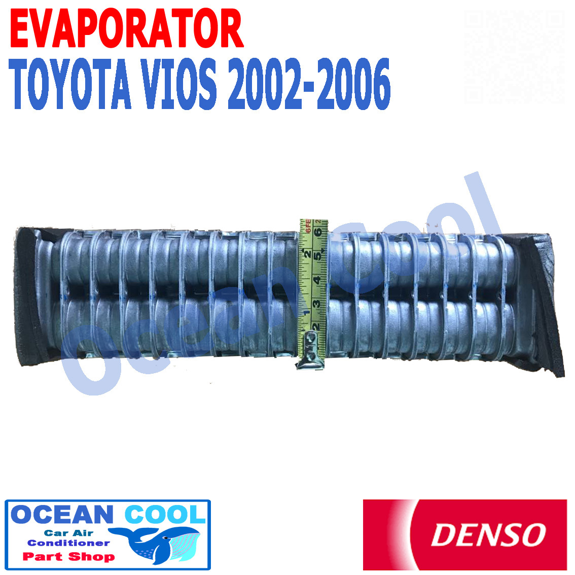 คอยล์เย็น วีออส 2002 - 2006 EVA0008 DENSO เเท้ TG447600-88914D Evaporator TOYOTA VIOS ตู้แอร์ คอยเย็น โตโยต้า วีอ๊อส พ.ศ 2545 ถึง 2549 อะไหล่ แอร์ รถยนต์ 2003 2004 2005