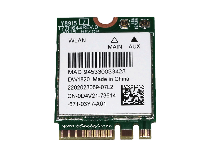 Wireless Card Dell Latitude 3490 แท้ การ์ดไวไฟ Dell 3490 การ์ดรับสัญญาณ ไวไฟ แท้ ตรงรุ่น ตรงสเปค ประกันศูนย์ Dell Thailand