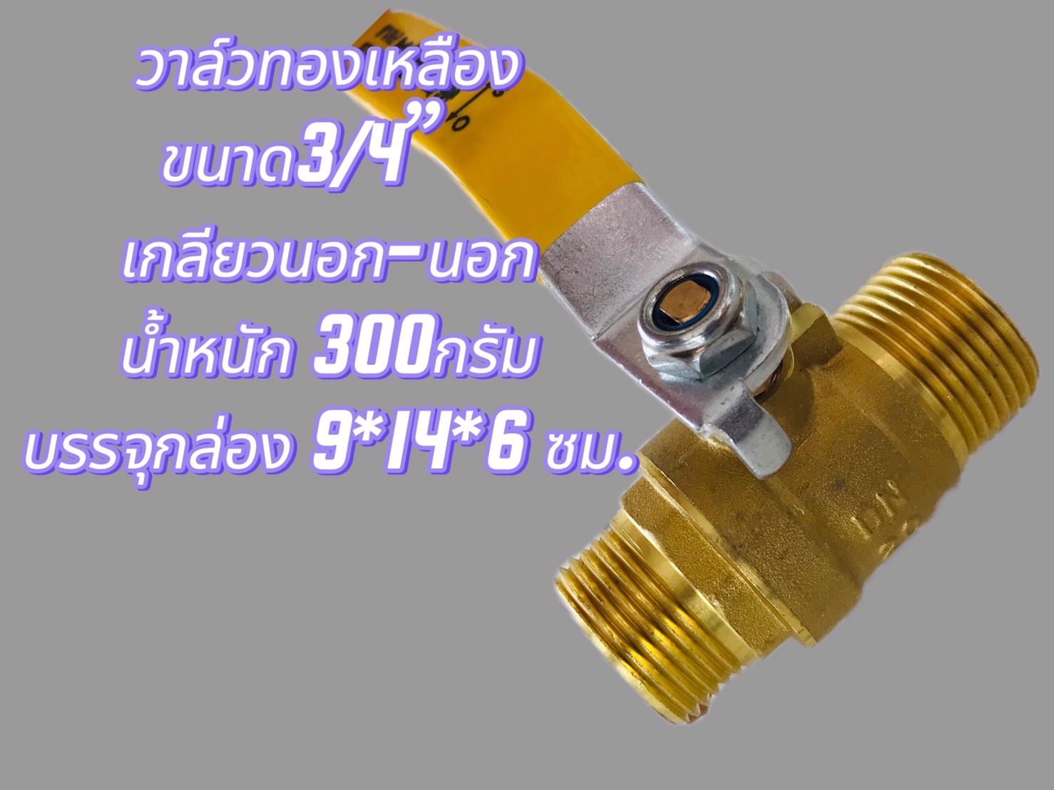 วาล์วทองเหลือง 6 หุน (3/4)