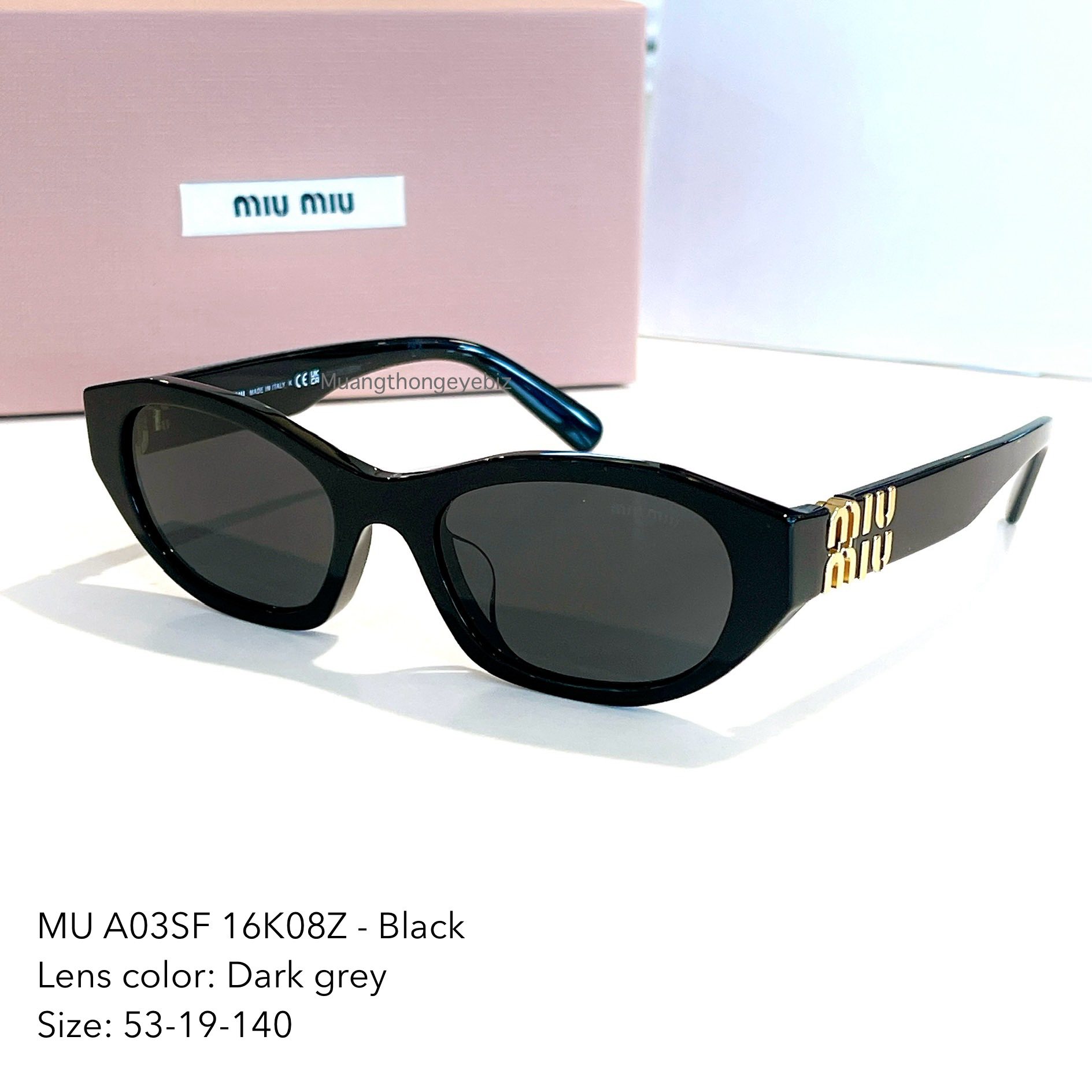 MIU MIU Sunglasses MU A03S 16K08Z - BLACK