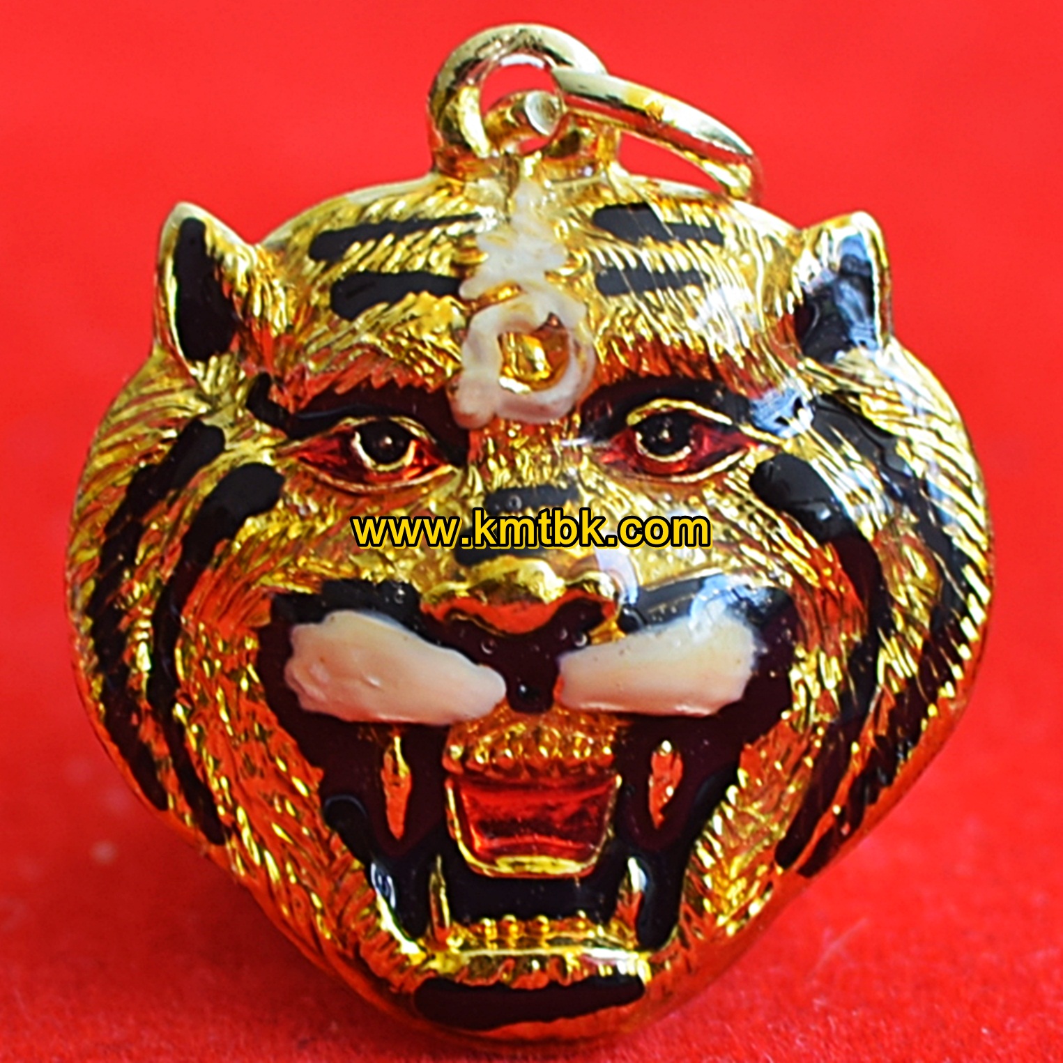 เหรียญหน้าเสือ มหาอำนาจ วัดบางพระ (หลวงพ่อเปิ่น) จ.นครปฐม ลงยา ปี2557 ของแท้จากวัด