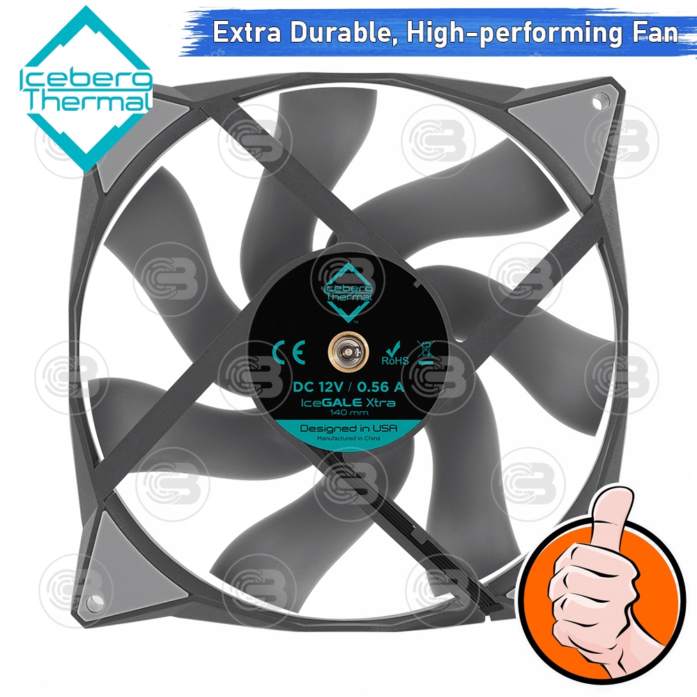[CoolBlasterThai] Iceberg Thermal IceGALE Xtra 140 Gray Fan Case (size 140 mm.) X2 Value Pack ประกัน 6 ปี