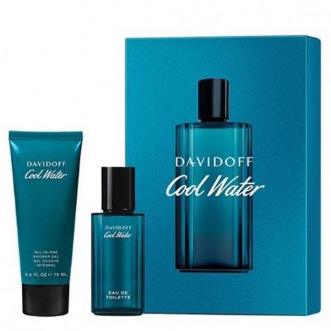 เซต2ชิ้น Davidoff Cool Water Eau de Toilette น้ำหอม 40ml. + เจลอาบน้ำ 75ml. Shower Gel Travel Set