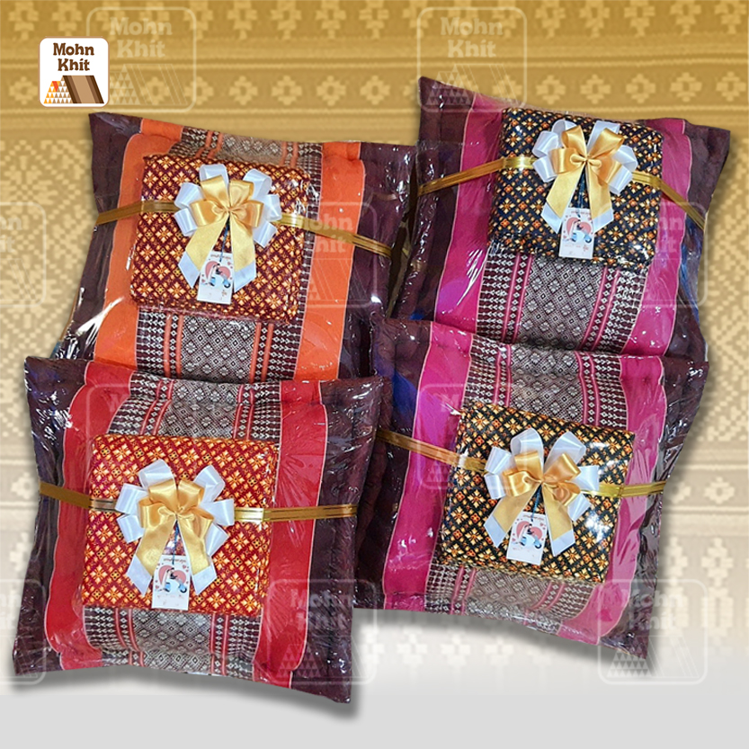 หมอนขิด หมอนอิง ชุดรับไหว้ ของชำร่วยผ้าถุง ผ้าขาวม้า//Khit pillow, wedding gift set, cloth bag,