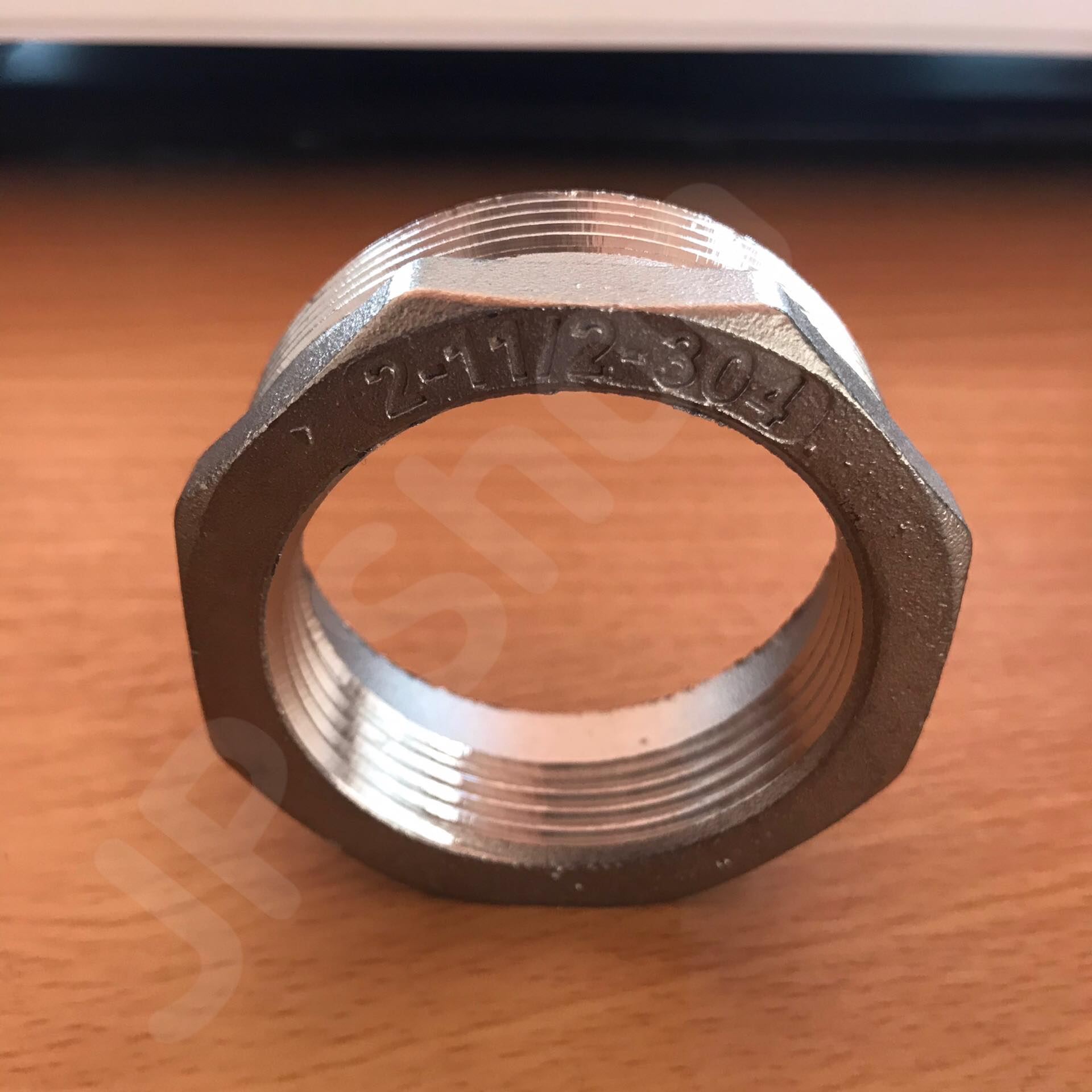 ข้อลดเหลี่ยม 2 นิ้ว ลด 1 1/2 นิ้ว สแตนเลส 304 #0818