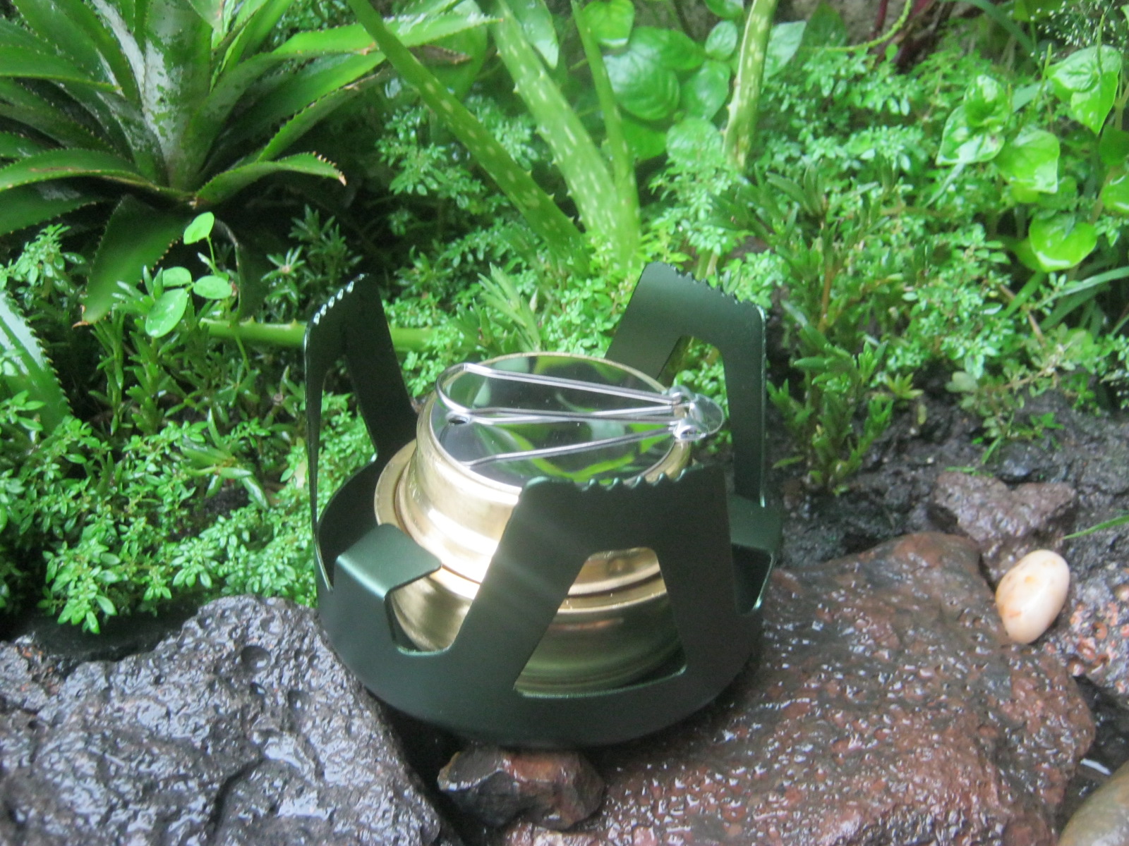 ชุดเตา แอลกอฮอล์ พร้อมขาตั้งครอบกันลม