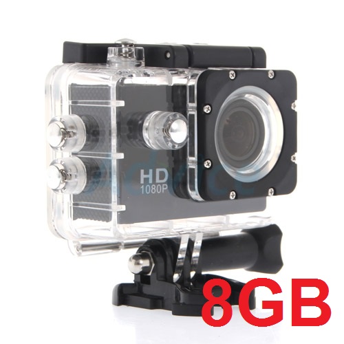 Action Camera WT02 FREE 8G คุณภาพ เกินราคา 12M FULLHD 1080P ลงน้ำลึก30เมตร