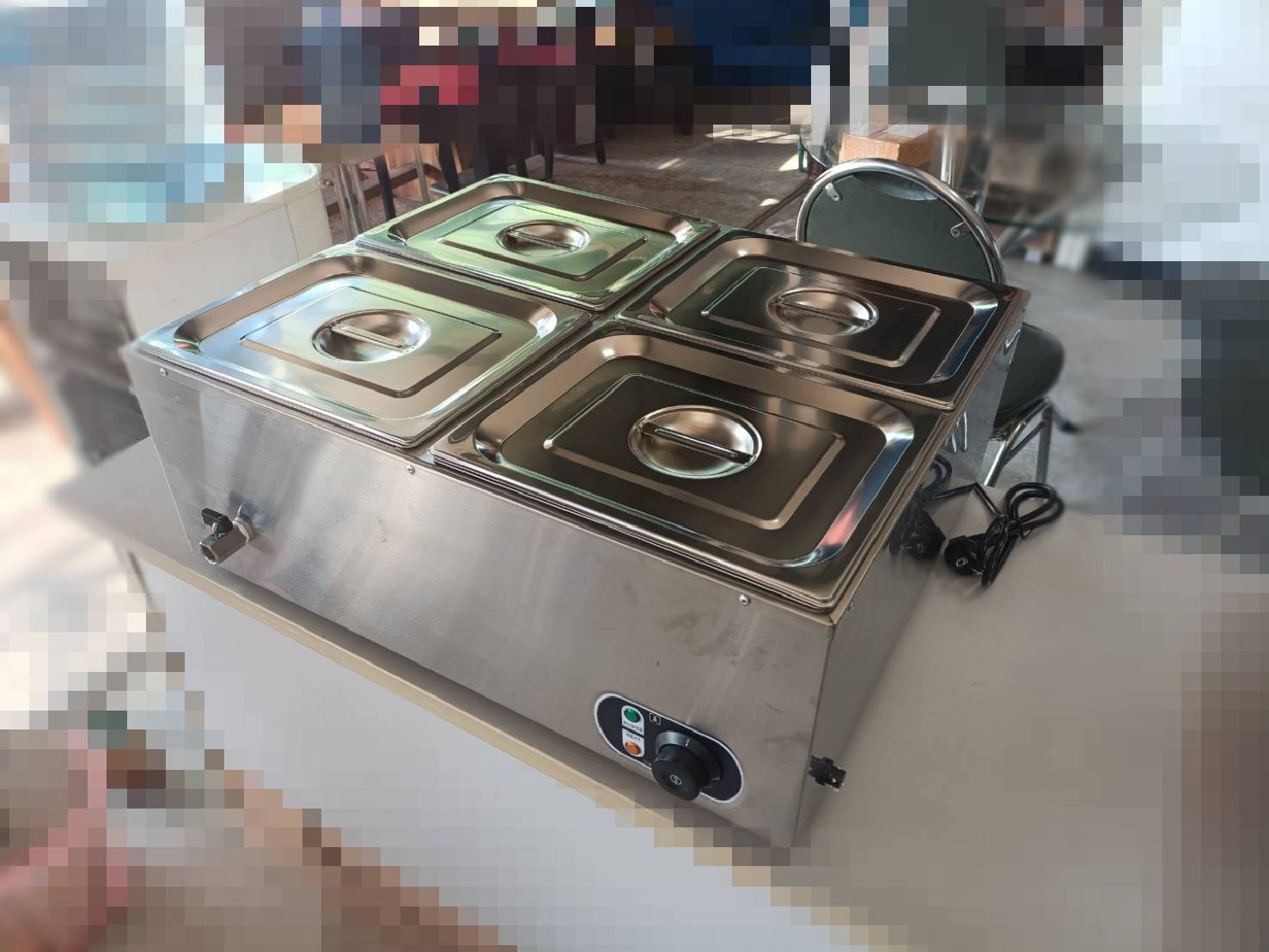 เตาอุ่นไฟฟ้าสแตนเลส 4 ถาด รุ่น : EH-4