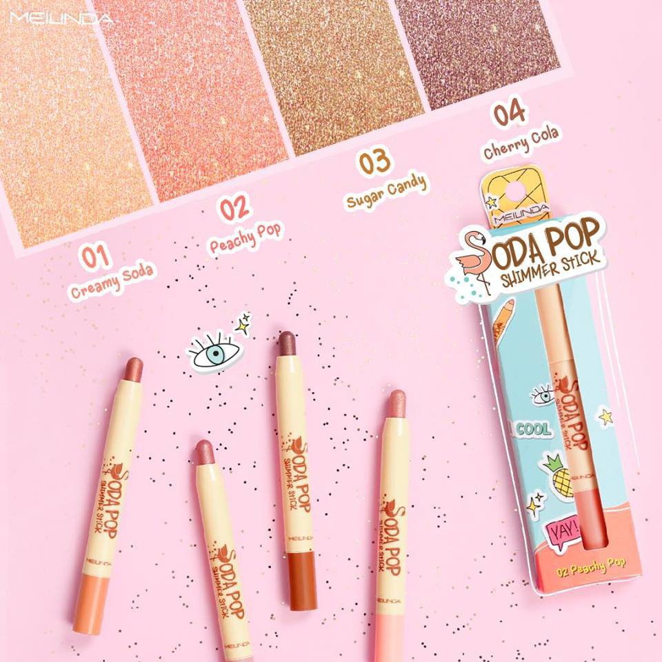 แท้พร้อมส่ง• MeiLinda Soda Pop Shimmer Stick