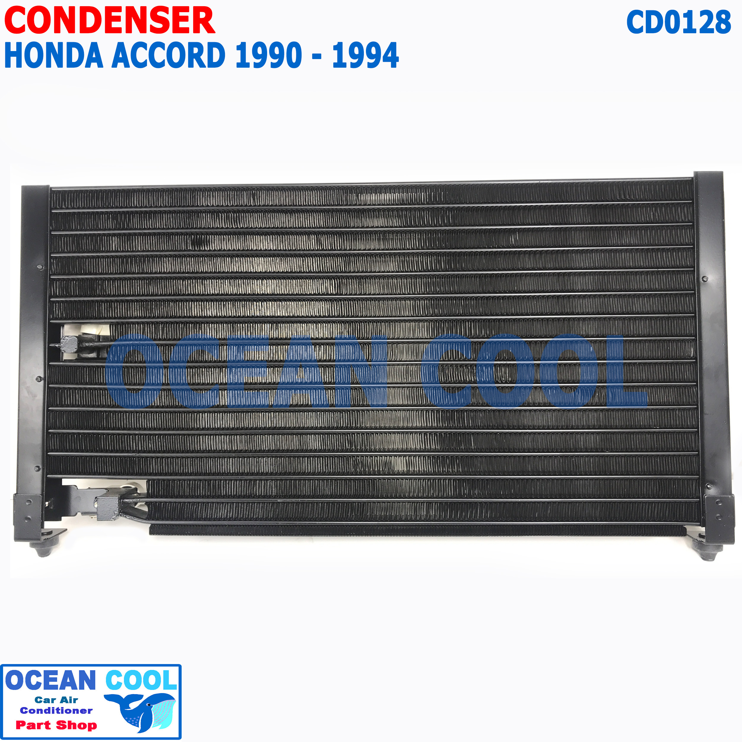 แผงแอร์ ฮอนด้า แอคคอร์ด 1990 - 1994 ตาเพชร CD0128 CONDENSER FOR HONDA ACCORD G4 แผงคอนเดนเซอร์ รังผึ้งแอร์ คอยล์ร้อน ตาเพชร ไฟท้ายยาว - สั้น