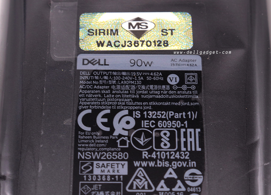 Adapter Dell latitude 5491 90W สายชาร์จ โน๊ตบุ๊ค Dell 5491 90W แท้ รับประกันศูนย์ Dell Thailand ราคาไม่แพง