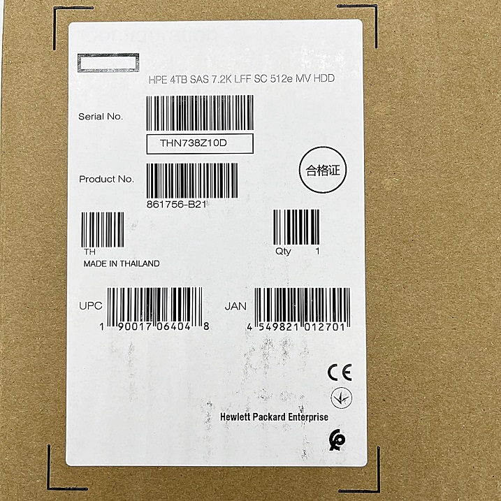 NEW HP 861756-B21 862141-001 [TorCompTH Thailand ขาย จำหน่าย ราคา] HP 4TB 7.2K 12G SAS 3.5in 512e MDL DS HDD