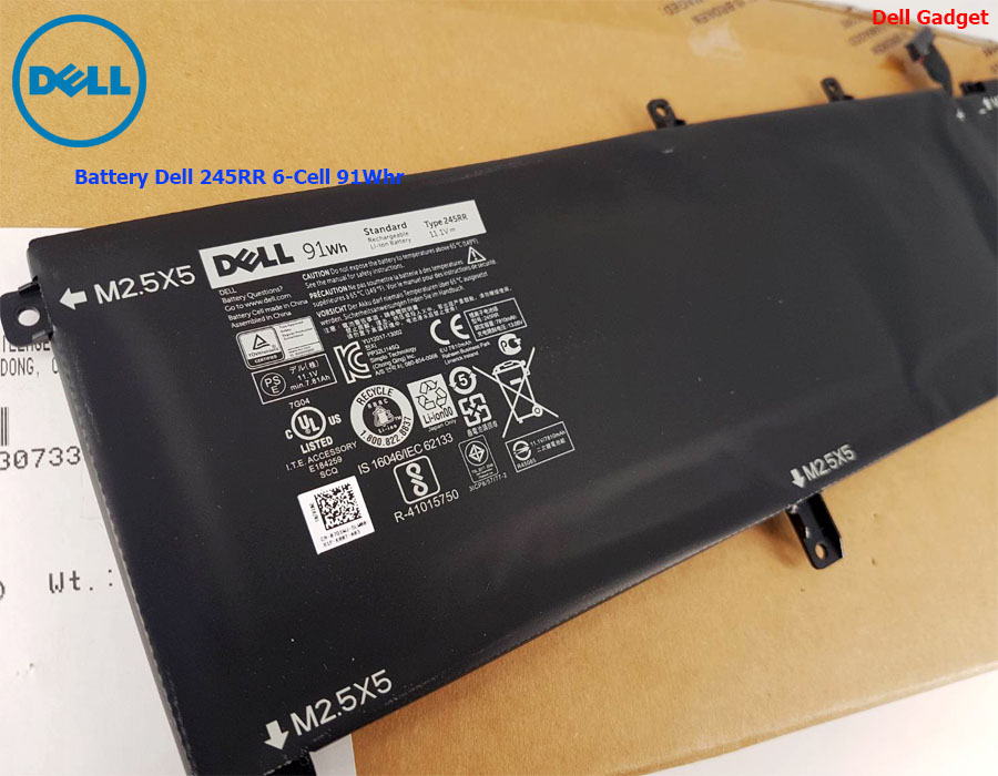 Battery Dell XPS 15 รุ่น 9530 6-Cell, 91Whr แบตเตอรี่ 245RR ของแท้รับประกันศูนย์ Dell Thailand On-site Service