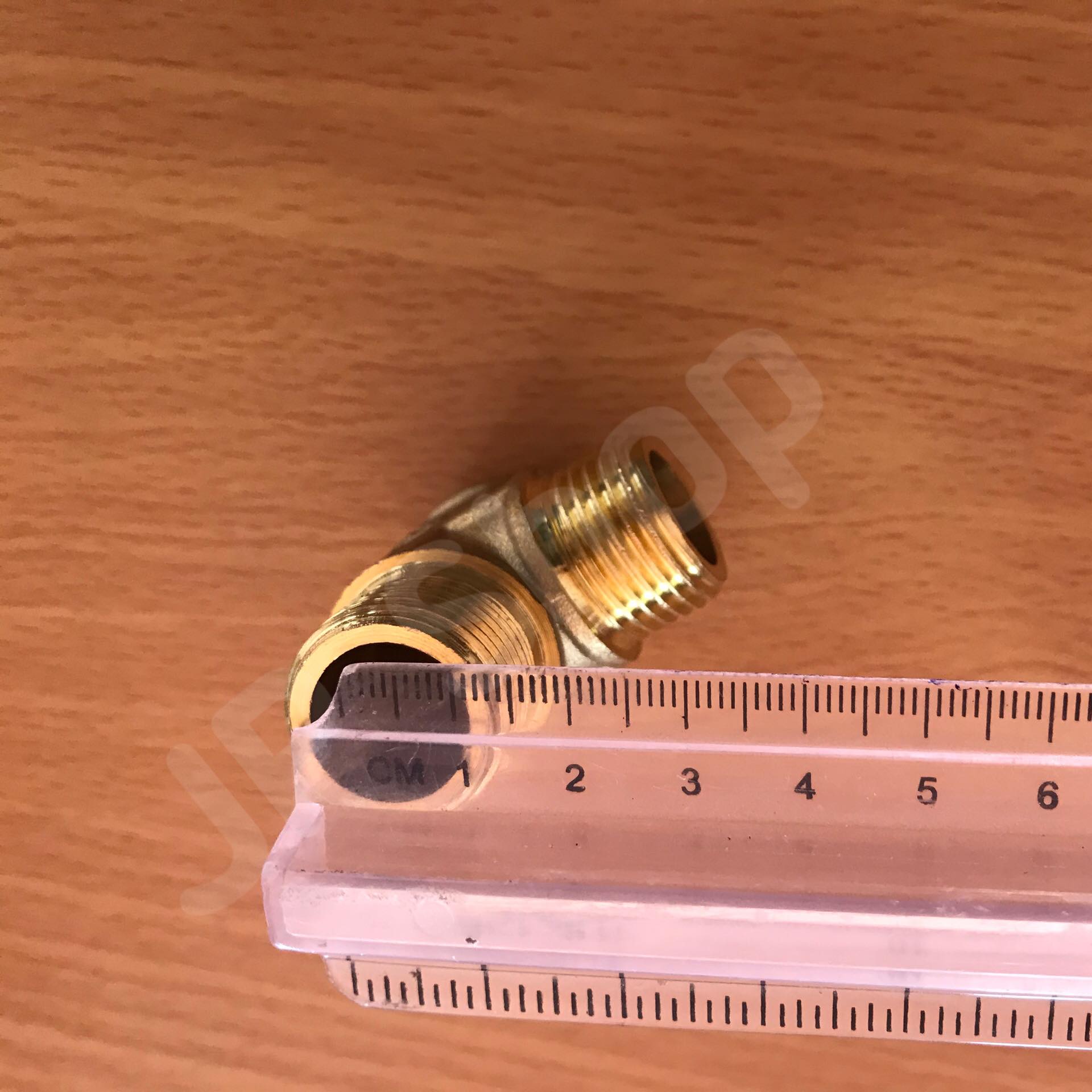 ข้อต่อทองเหลืองสามทางขนาด 4 หุน เกลียวนอก2 เกลียวใน 1 ข้อต่อ ทองเหลือง สามทาง เกลียว นอก-นอก-ใน #1754