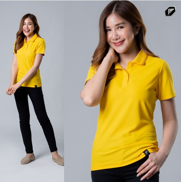 PEGAN เสื้อโปโลสปอร์ต เสื้อโปโลเบสิค PEGAN 16-21056(ชาย) 16-21055(หญิง) เหลือง