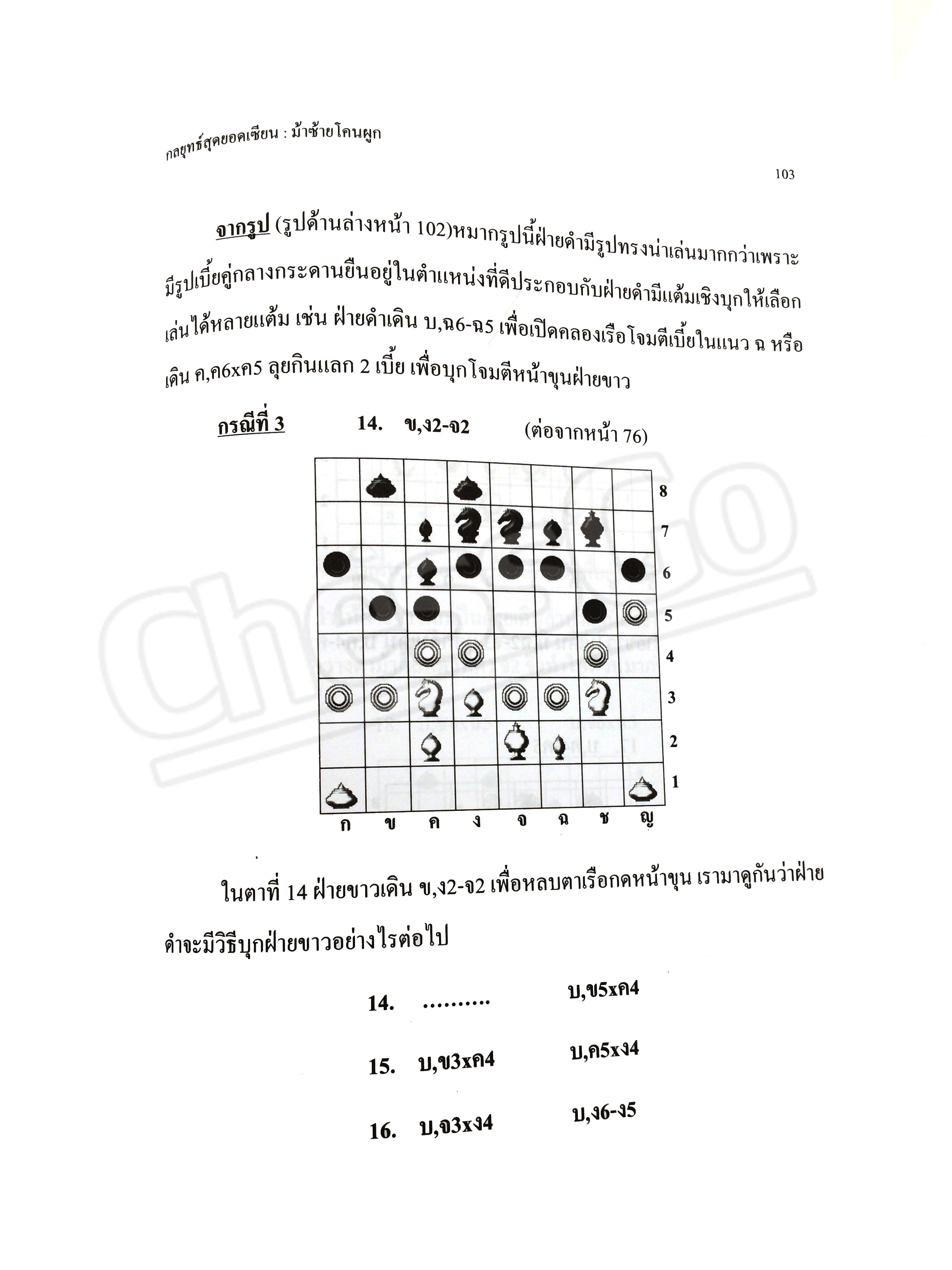 หนังสือหมากรุกไทย กลยุทธ์สุดยอดเซียน ฉบับตีม้าซ้าย