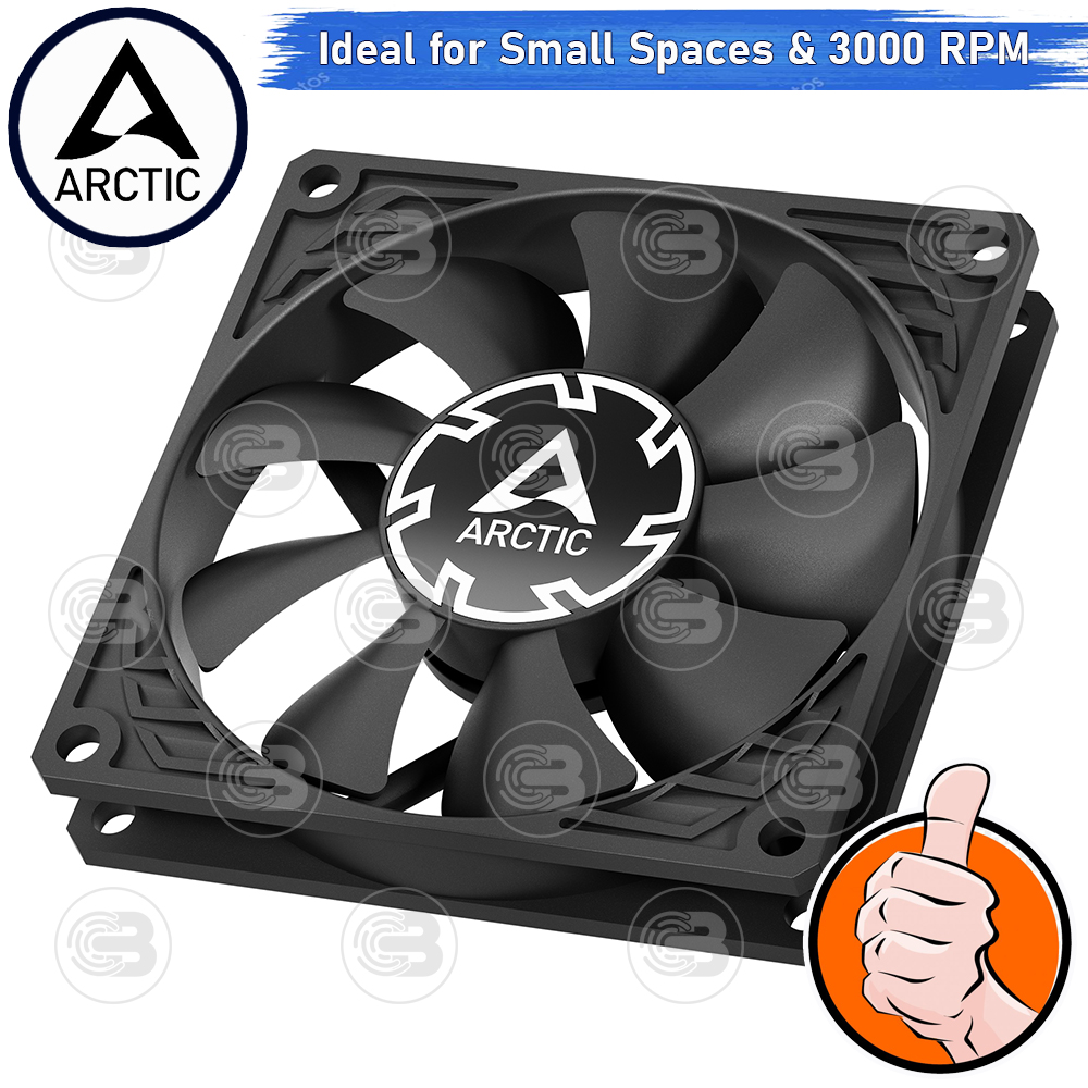 [CoolBlasterThai] ARCTIC P8 Slim PWM PST BLACK (size 80 mm.) PC Fan Case ประกัน 6 ปี
